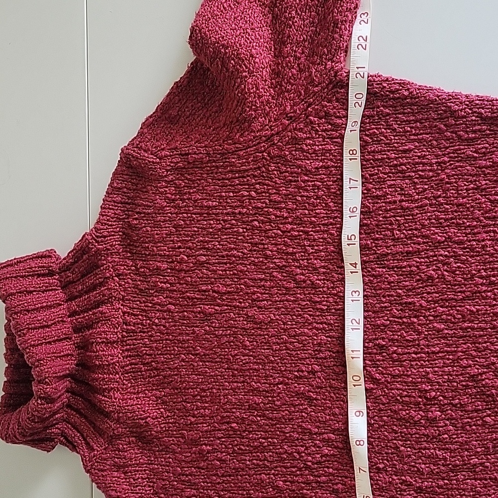 Sundance Red Cowl Turtleneck Sweater - Picture 4 of 5